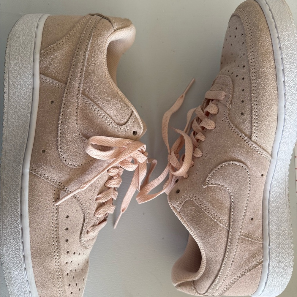 Nike Women's Light Pink Suede Sneakers